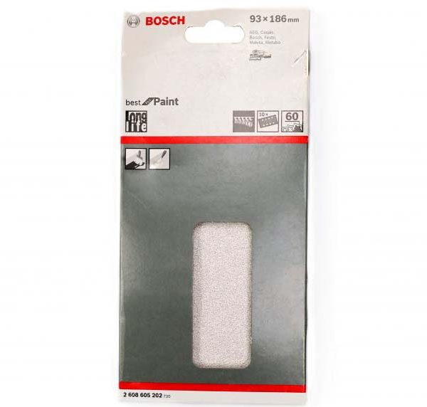 Bosch Schleifpapier 93x185mm K60 White/Paint (10)