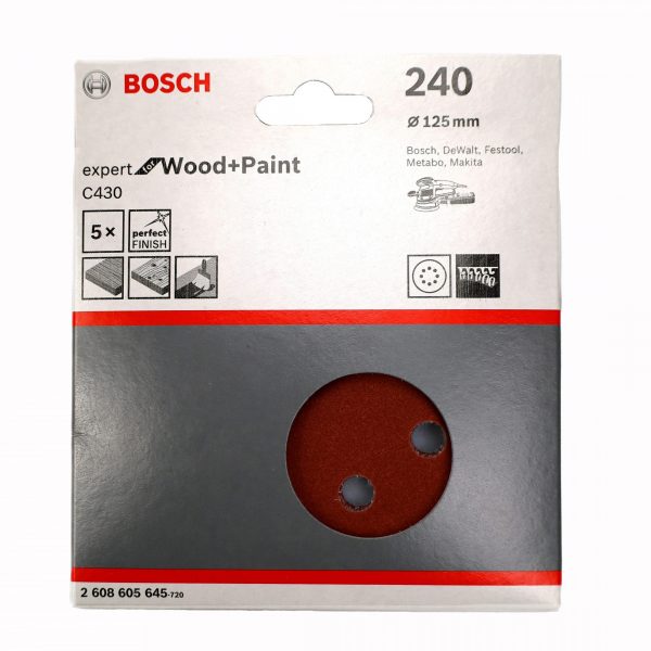 Bosch Exzenterschleifblatt 125mm  Korn 240.