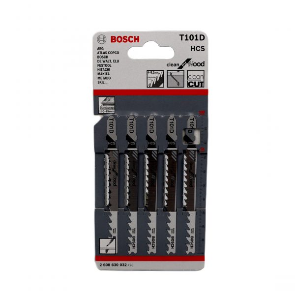 Bosch Stichsägeblätter T 101 D Holz 5er Pack
