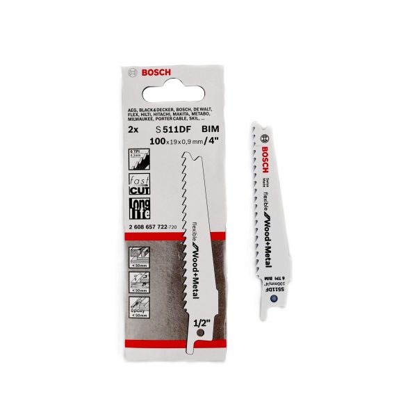 bosch Säbelsägeblatt S 511 DF Holz und Metall (2er).