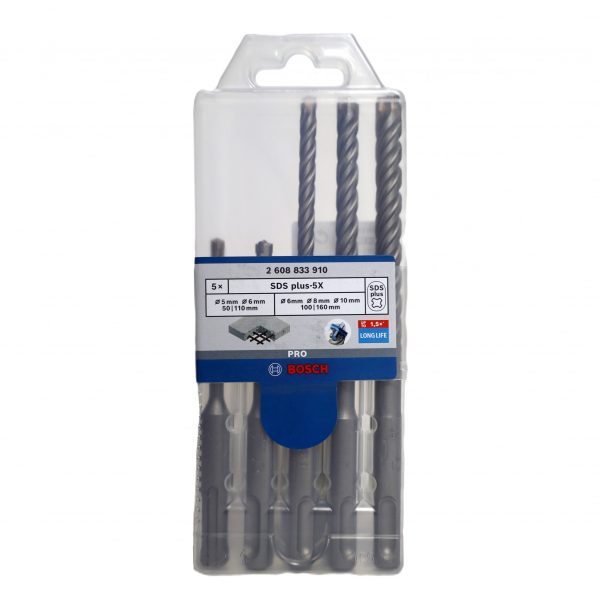 Bosch 5tlg.5X SDS-plus Bohrer-Set 5;6;6;8;10mm