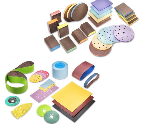 Schleifmittel auf Unterlage