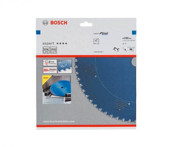 Bosch Kreissägeblatt für Stahl  160mm*2,0mm*1,6mm*20mm*30T