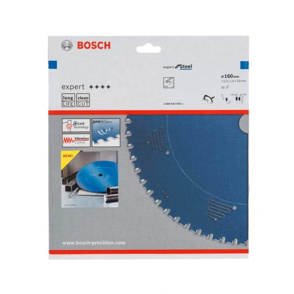Bosch Kreissägeblatt für Stahl  160mm*2,0mm*1,6mm*20mm*30T.