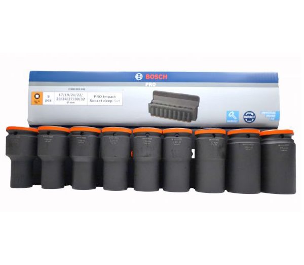 Bosch Steckschlüsselsatz 3/4"  9 Stück im Set SW 17/19/21/22/23/24/27/30/32