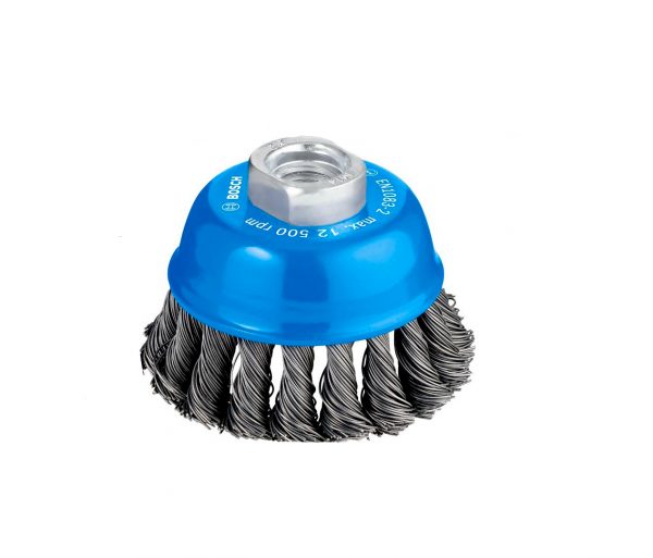 Draht-Topfbürste gezopft  75mm Stahl