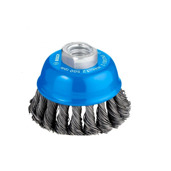 Draht-Topfbürste gezopft  75mm Stahl