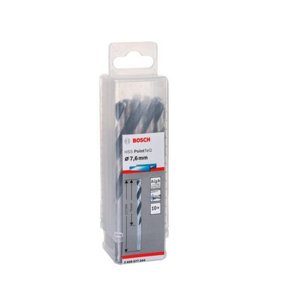 Bosch HSS PointTec BOHRER 7,6mm * 75mm DIN 338