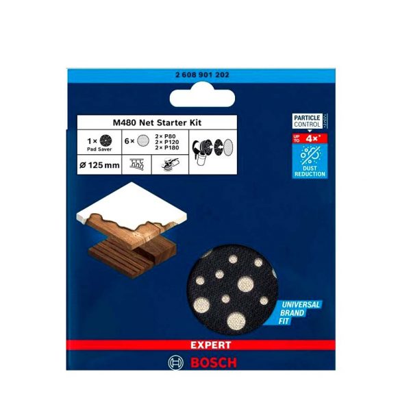 BOSCH Expert M480 Starter-Set für Exzenterschleifer 125mm  7tlg